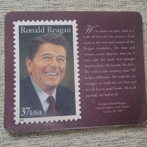 Ronald Reagan Commemorative Mouse Pad - Maroon